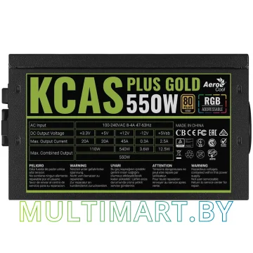 Блок питания AeroCool KCAS Plus Gold 550W картинка 4